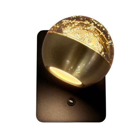 Steinhauer Hotel chique wandlamp Belluno 1-lichts amber glas goud