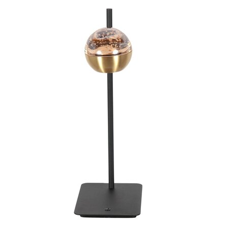Steinhauer Hotel chique tafellamp Belluno 1-lichts amber glas goud