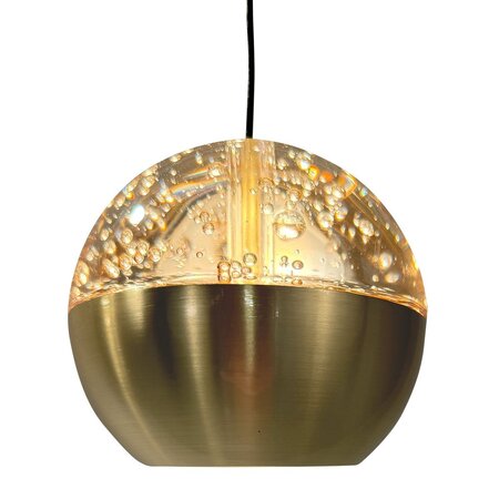 Steinhauer Hotel chique hanglamp Belluno 1-lichts amber glas goud