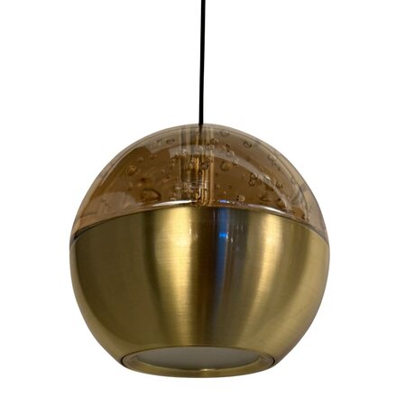 Steinhauer Hotel chique hanglamp Belluno 1-lichts amber glas goud