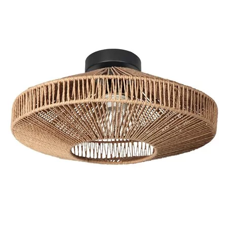 Steinhauer Oosterse design plafondlamp Ropex 1-lichts touw crème