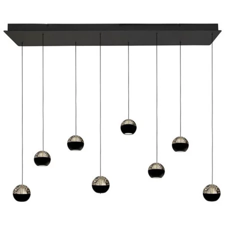 Steinhauer Moderne hanglamp Belluno 8-lichts op balk smoke glas