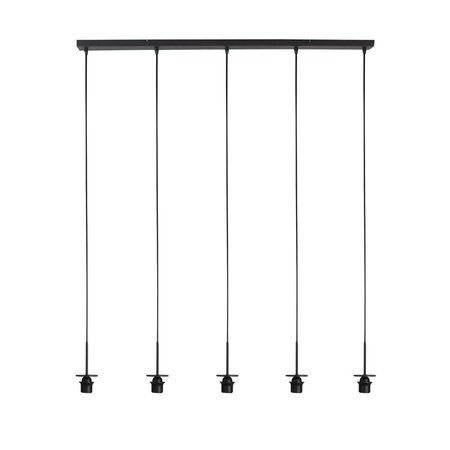 Steinhauer Ibiza Oosterse hanglamp Ropex 5-lichts op balk met touw kappen