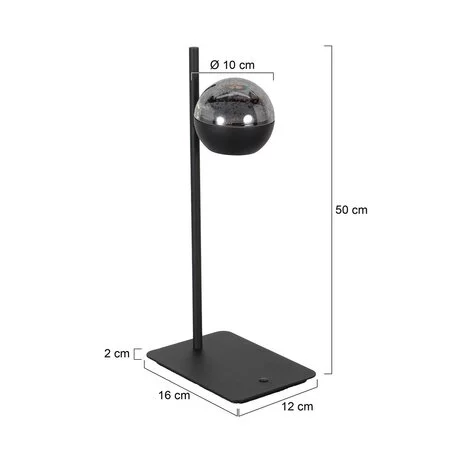 Steinhauer Moderne design tafellamp Belluno 1-lichts smoke glas