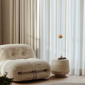 Hanglamp Belluno 1-lichts amber glas goud