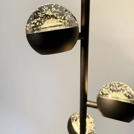 Steinhauer Design moderne vloerlamp Belluno 3-lichts smoke glas zwart