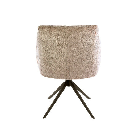 BelaLuz Moderne design draaibare armstoel Flow Alura zand bruin