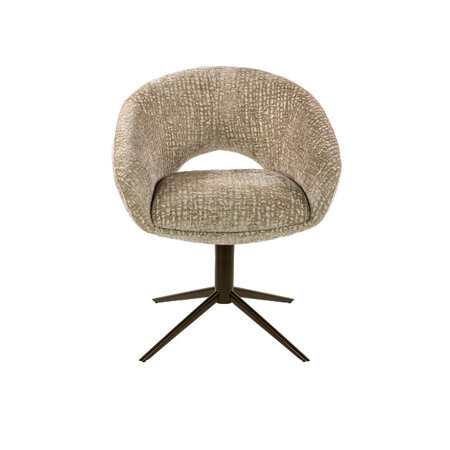 BelaLuz Moderne design draaibare eetkamerstoel Ravello Monti zand bruin