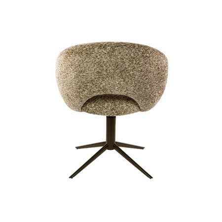 BelaLuz Moderne design draaibare armstoel Ravello champagne bruin