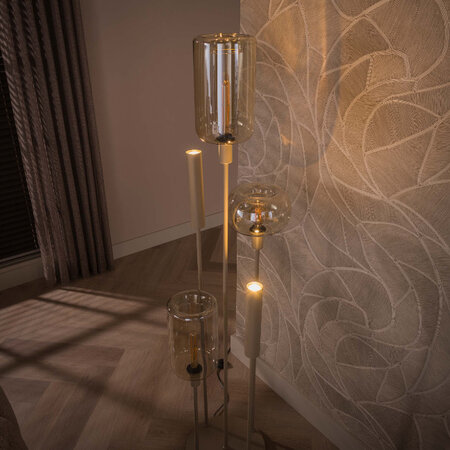 BelaLuz Moderne design vloerlamp Iselle Switch 5-lichts getrapt beige