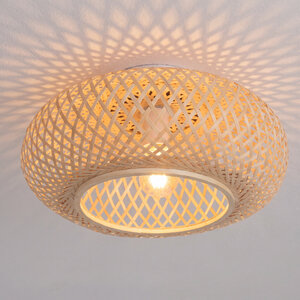Steinhauer Japandi plafondlamp Maze 1-lichts bamboe beige