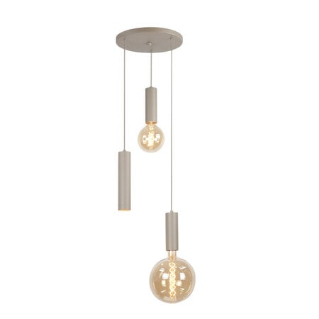 Highlight Moderne hanglamp Locarno 3-lichts getrapt zand
