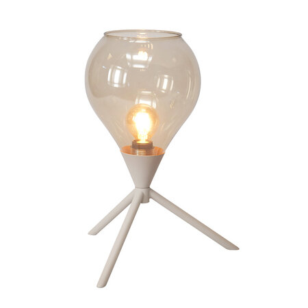 Highlight Moderne tafellamp Cambio 1-lichts zand met amber glas