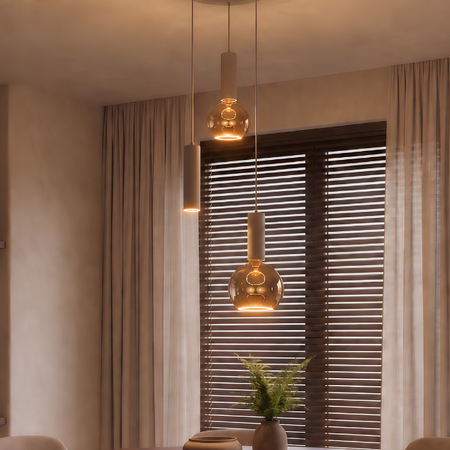 Highlight Moderne hanglamp Locarno 3-lichts getrapt zand