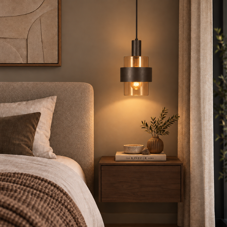 Highlight Hotel chique hanglamp Marrone 1-lichts choco met bruin glas