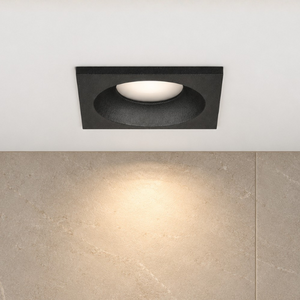 Highlight Moderne inbouwspot Loes 1-lichts vierkant zwart voor badkamer