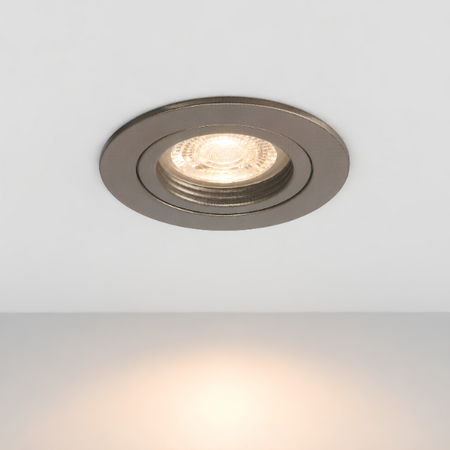 Highlight Moderne inbouwspot Tinus choco bruin met ronde afwerking