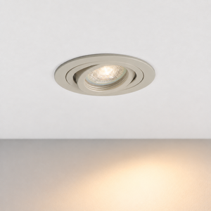 Highlight Moderne inbouwspot Tinus 1-lichts kantelbaar zand rond