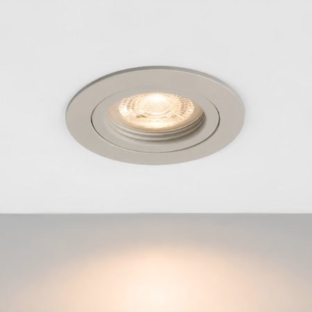 Highlight Moderne inbouwspot Tinus rond zandkleur
