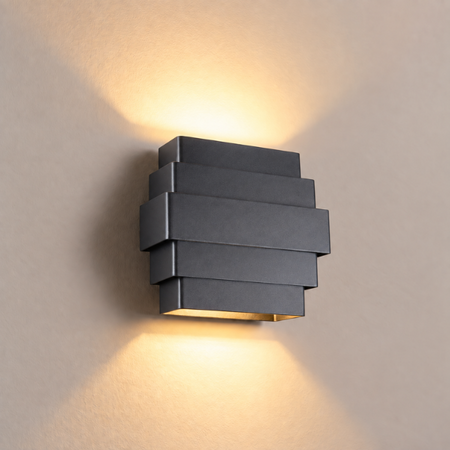 Highlight Moderne wandlamp Diego zwart met dim to warm verlichting
