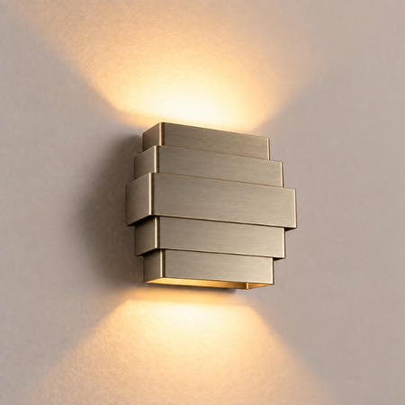 Highlight Hotel chique wandlamp Diego brons met dim to warm verlichting