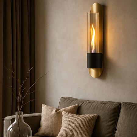 Tenderflame Gouden wandhaard Tenderflame Cycloflame Wall met draaiende vlam
