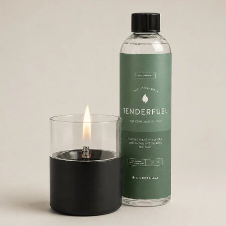 Tenderflame Tafelhaard Tenderflame Lilly 10 zwart met 0,5 liter Tenderfuel