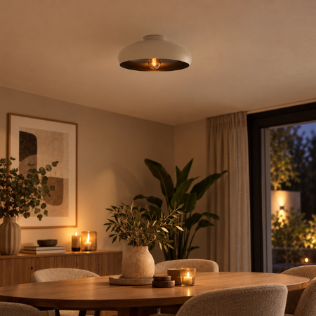Stars of Light Moderne plafondlamp Mogano 1-lichts zand met bronzen binnenzijde