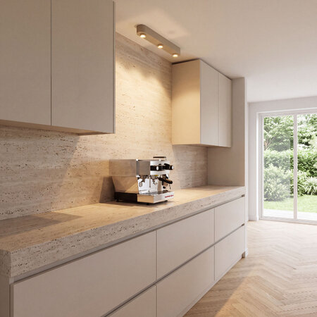 BelaLuz Moderne opbouwspot Bar 3-lichts beige