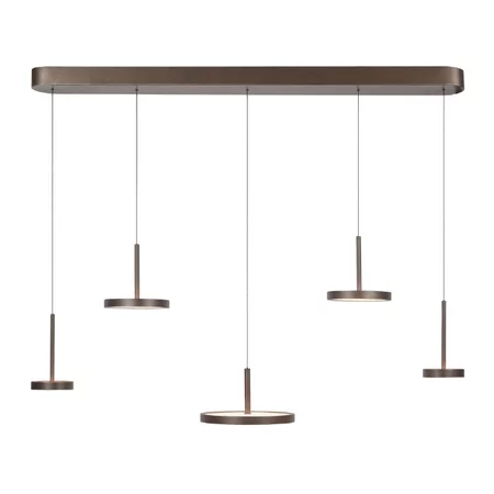 Highlight Moderne hanglamp Falcon 5-lichts choco bruin