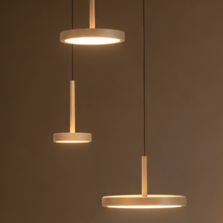 Highlight Moderne hanglamp Falcon 5-lichts getrapt zand