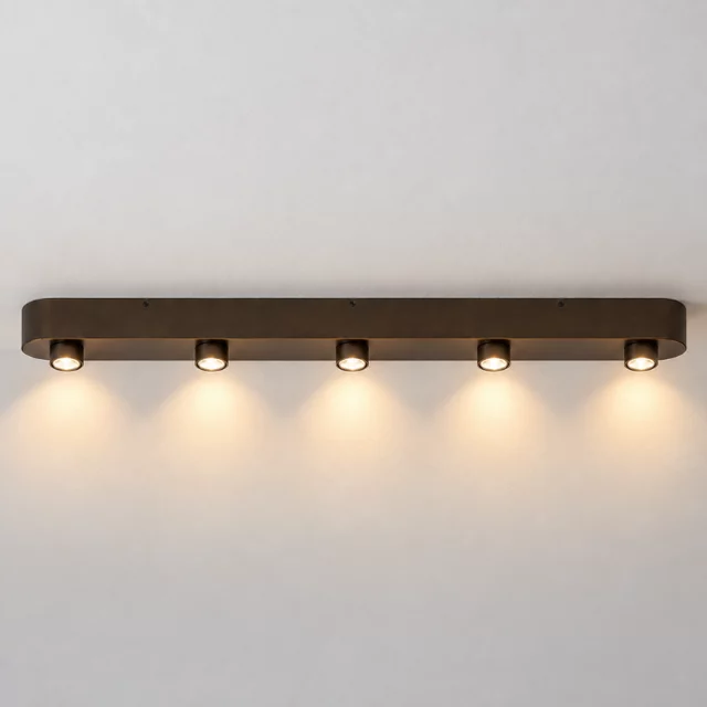 Opbouwspot Bar 5-lichts Sienna brown