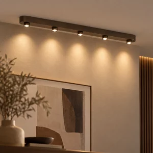 BelaLuz Modern minimalistische opbouwspot Bar 5-lichts Sienna brown