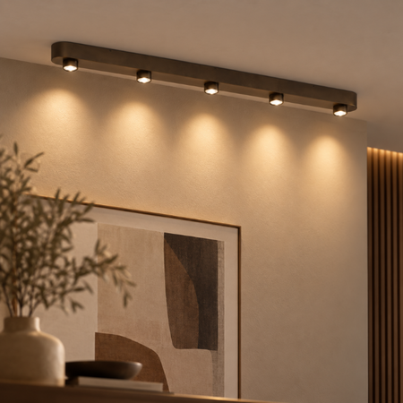 BelaLuz Modern minimalistische opbouwspot Bar 5-lichts Sienna brown