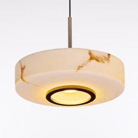 ETH Moderne hanglamp Isabelle 7-lichts marmer glas met brede balkopstelling