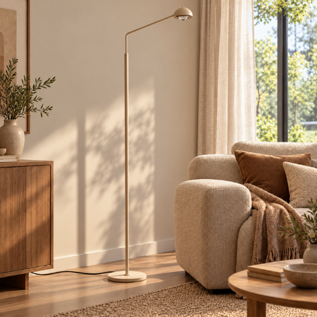 ETH Moderne vloerlamp Amy 1-lichts zand met dim to warm