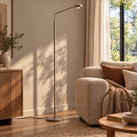 ETH Moderne vloerlamp Amy 1-lichts brons met dim to warm