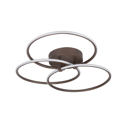 Highlight Moderne plafondlamp Circles choco bruin met 3 standendimmer