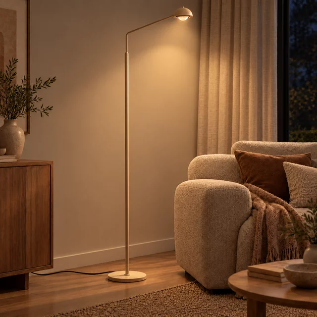 Vloerlamp Amy 1-lichts zand dim to warm
