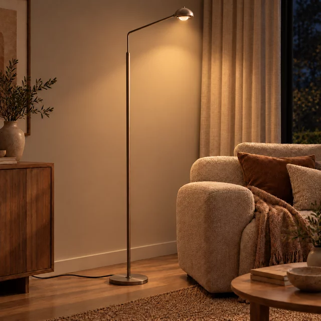 Vloerlamp Amy 1-lichts bronze dim to warm