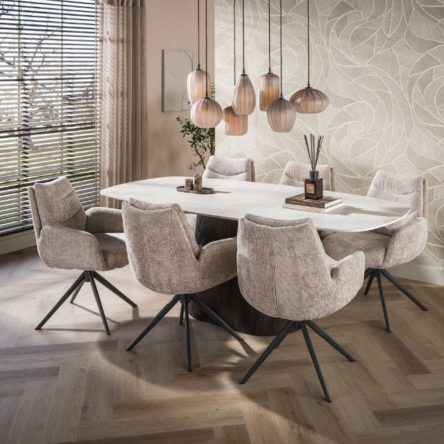 Eetkamertafel Sierra Deens ovaal 215 cm