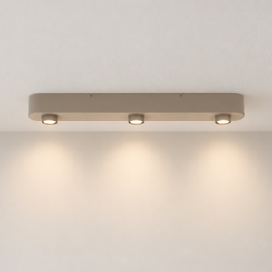 BelaLuz Moderne opbouwspot Bar 3-lichts beige