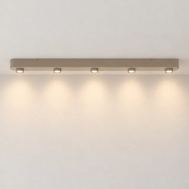 Opbouwspot Bar 5-lichts beige