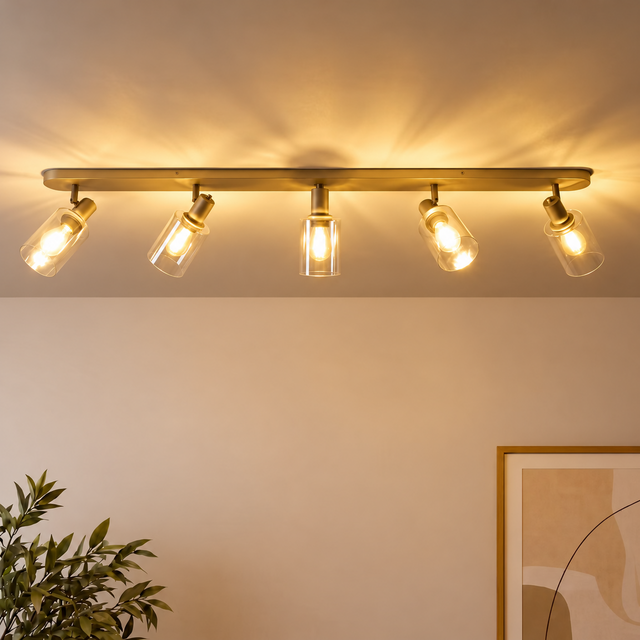 Opbouwspot Calore 5-lichts Beige