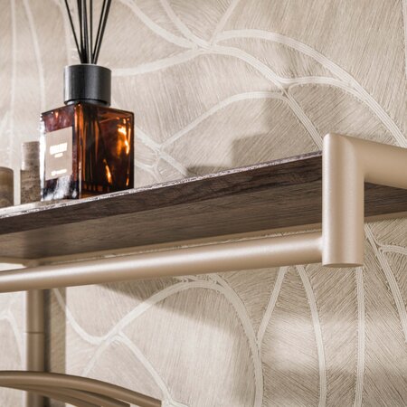 BelaLuz Moderne kapstok Lema hoog 14 haken beige met hoedenplank