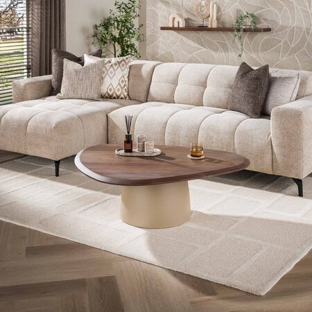 BelaLuz Design salontafel Delia driehoekig beige