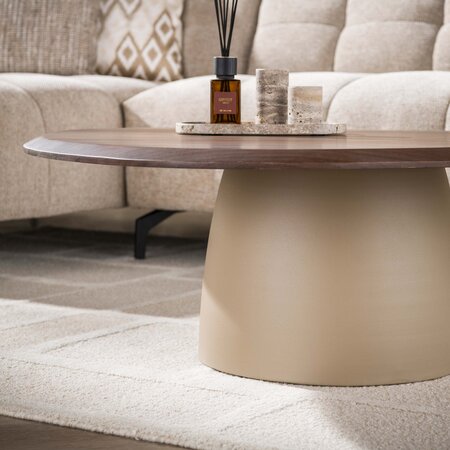 BelaLuz Design salontafel Delia driehoekig beige