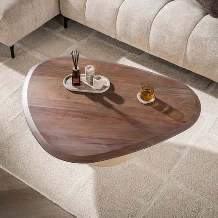 BelaLuz Design salontafel Delia driehoekig beige