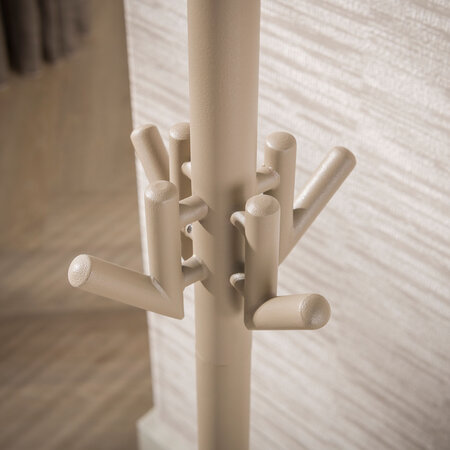 BelaLuz Moderne staande kapstok Lema 12 haken beige