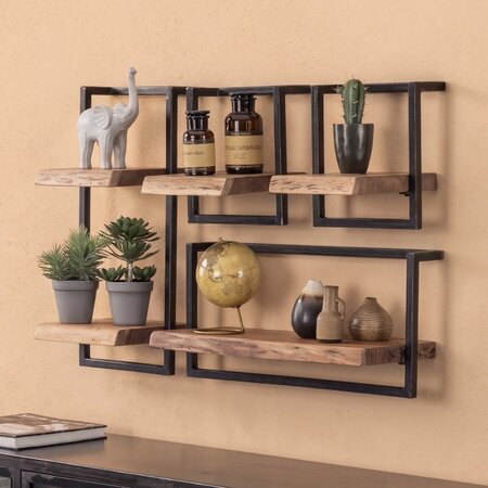 BelaLuz Landelijke wandplank Orlando 30 cm acaciahout